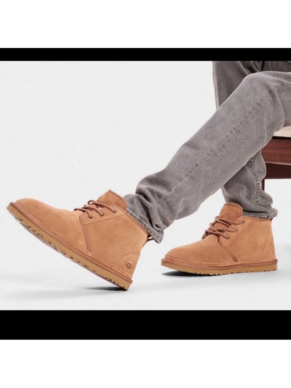 UGG Tan Suede Lace-Up Shearling Ankle Boots Slippers Men 12